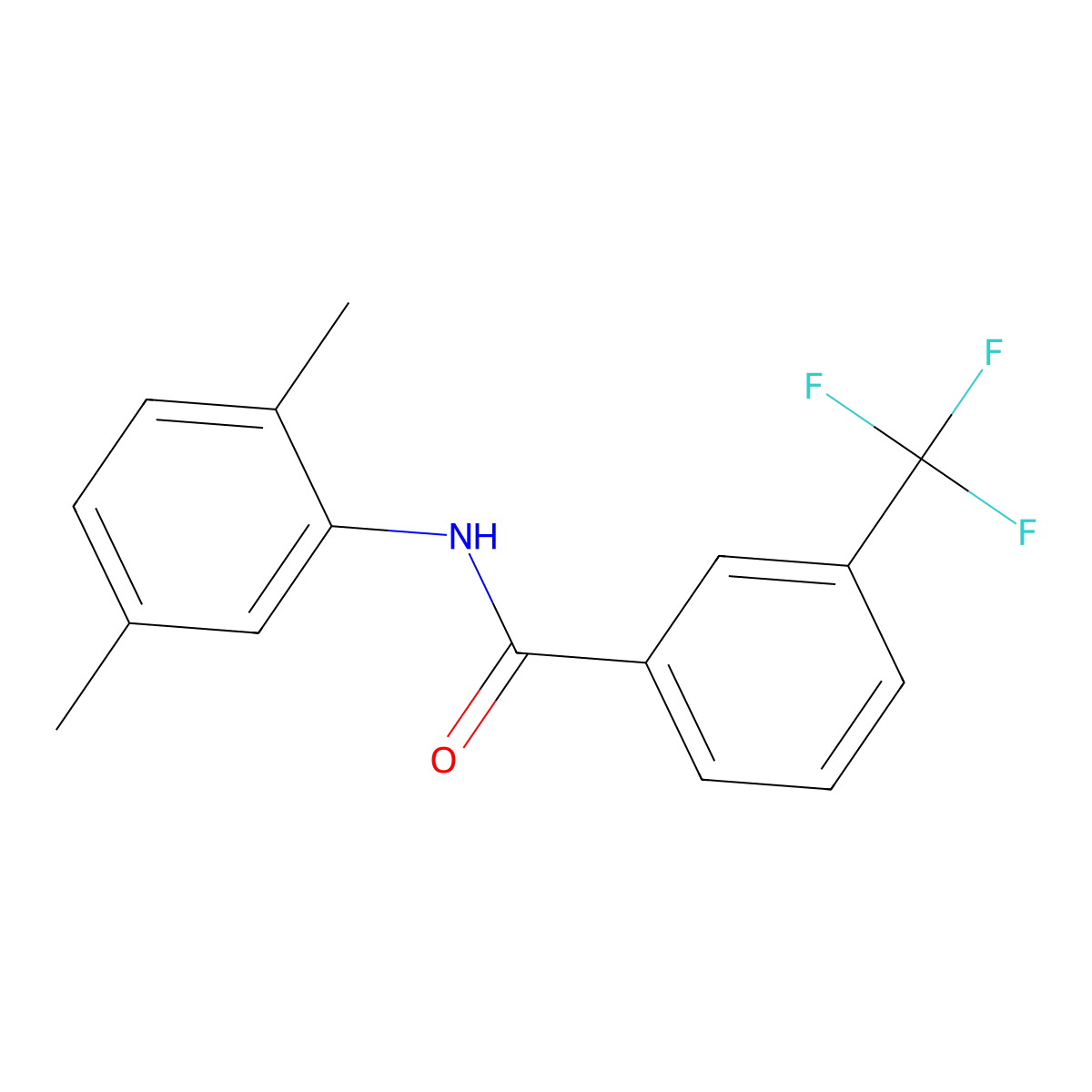 N-(2,5-dimethylphenyl)-3-(trifluoromethyl)benzamide molecular structure, CAS 724431-23-6