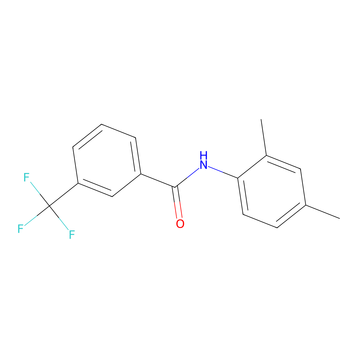 N-(2,4-dimethylphenyl)-3-(trifluoromethyl)benzamide molecular structure, CAS 724431-24-7