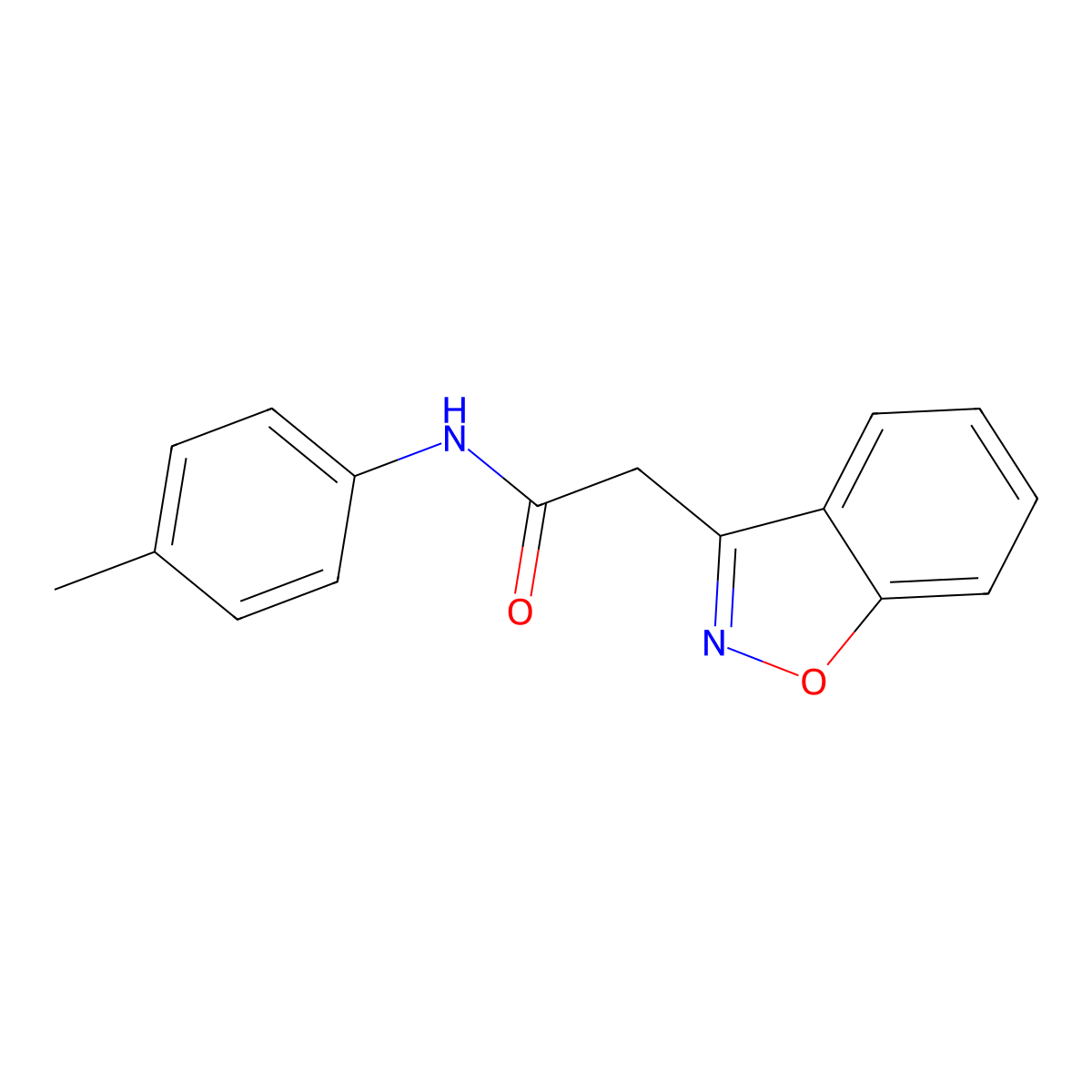 2-(1,2-benzisoxazol-3-yl)-N-(4-methylphenyl)acetamide molecular structure, CAS 724435-65-8