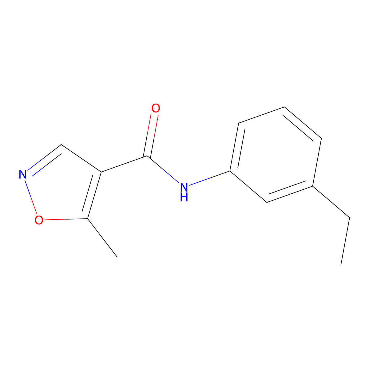 N-(3-ethylphenyl)-5-methylisoxazole-4-carboxamide molecular structure, CAS 724436-22-0