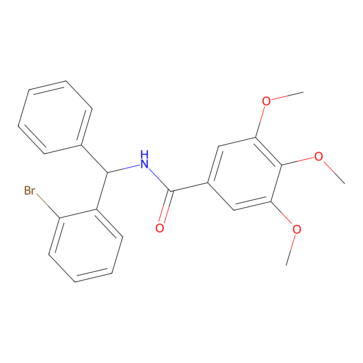 N-[(2-bromophenyl)(phenyl)methyl]-3,4,5-trimethoxybenzamide molecular structure, CAS 724436-27-5