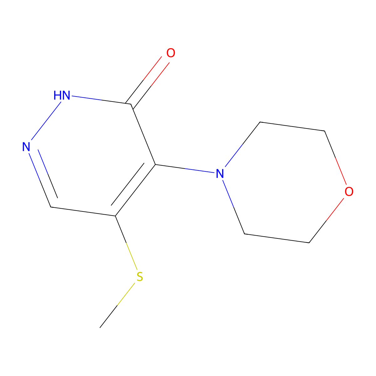 5-(methylsulfanyl)-4-(4-morpholinyl)-3(2H)-pyridazinone molecular structure, CAS 724436-41-3