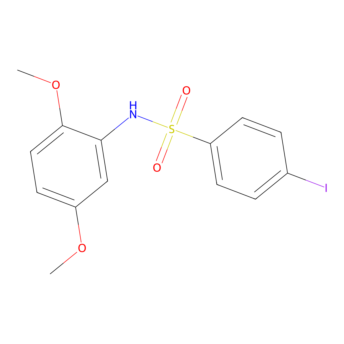 N-(2,5-dimethoxyphenyl)-4-iodobenzenesulfonamide molecular structure, CAS 724437-27-8
