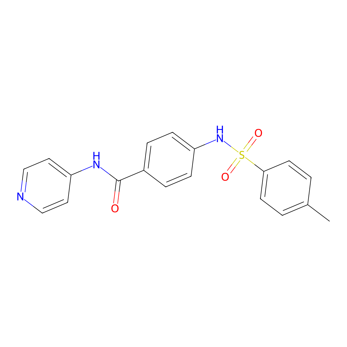 4-[(4-methylphenyl)sulfonylamino]-N-pyridin-4-ylbenzamide molecular structure, CAS 724437-47-2