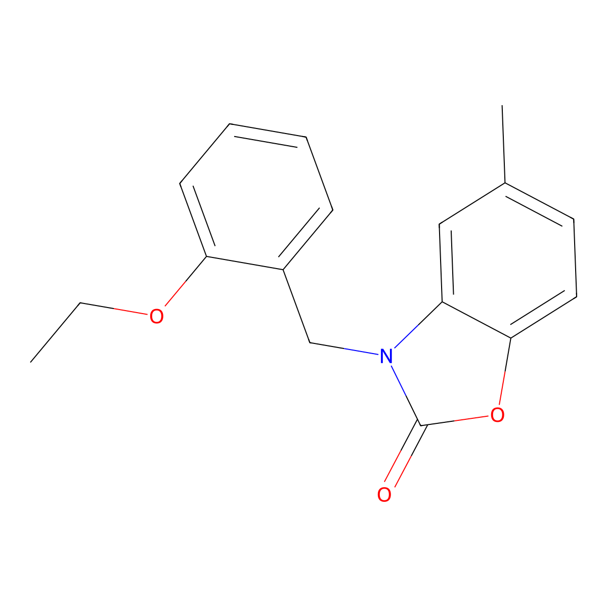 3-(2-ethoxybenzyl)-5-methyl-1,3-benzoxazol-2(3H)-one molecular structure, CAS 724437-48-3