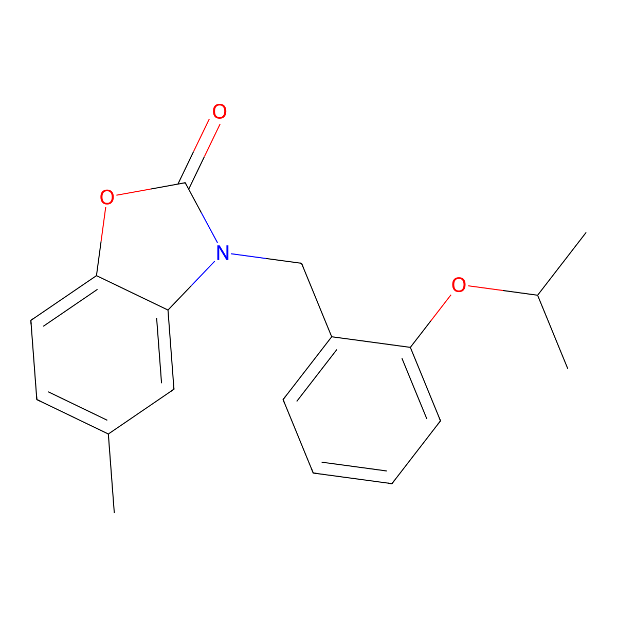 3-(2-Isopropoxy-benzyl)-5-methyl-3H-benzooxazol-2-one molecular structure, CAS 724437-49-4