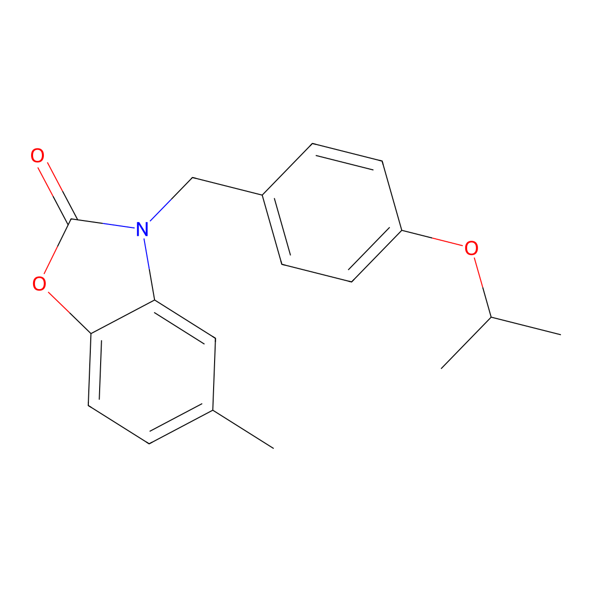 3-(4-Isopropoxy-benzyl)-5-methyl-3H-benzooxazol-2-one molecular structure, CAS 724437-50-7