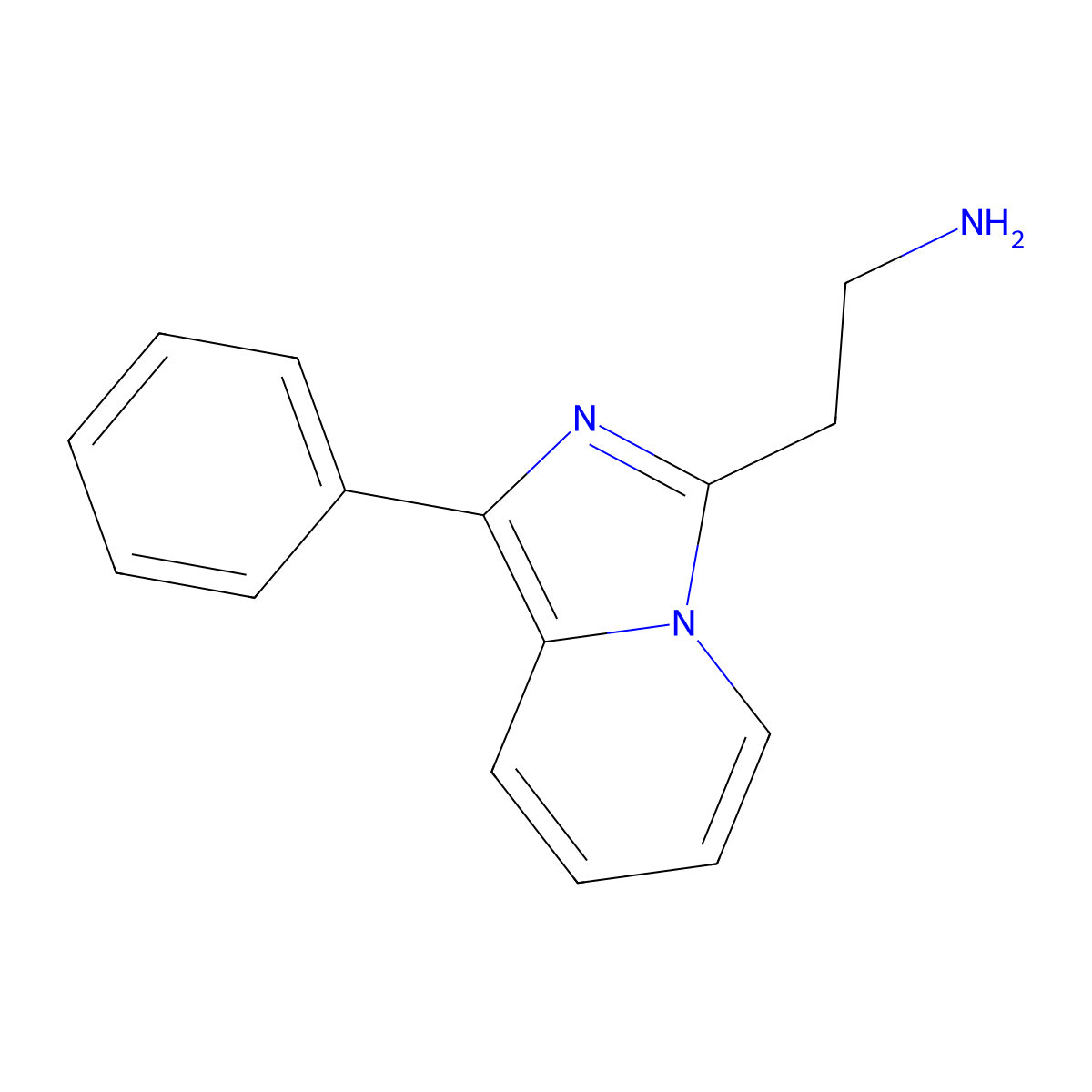 2-{1-Phenylimidazo[1,5-a]pyridin-3-yl}ethan-1-amine molecular structure, CAS 724438-59-9
