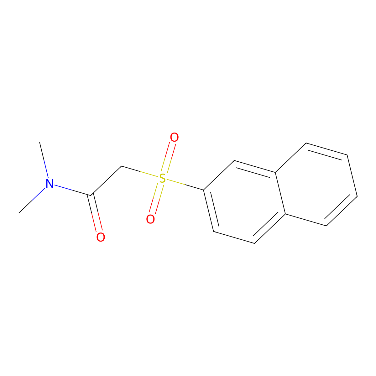 N,N-dimethyl-2-(2-naphthylsulfonyl)acetamide molecular structure, CAS 724439-40-1