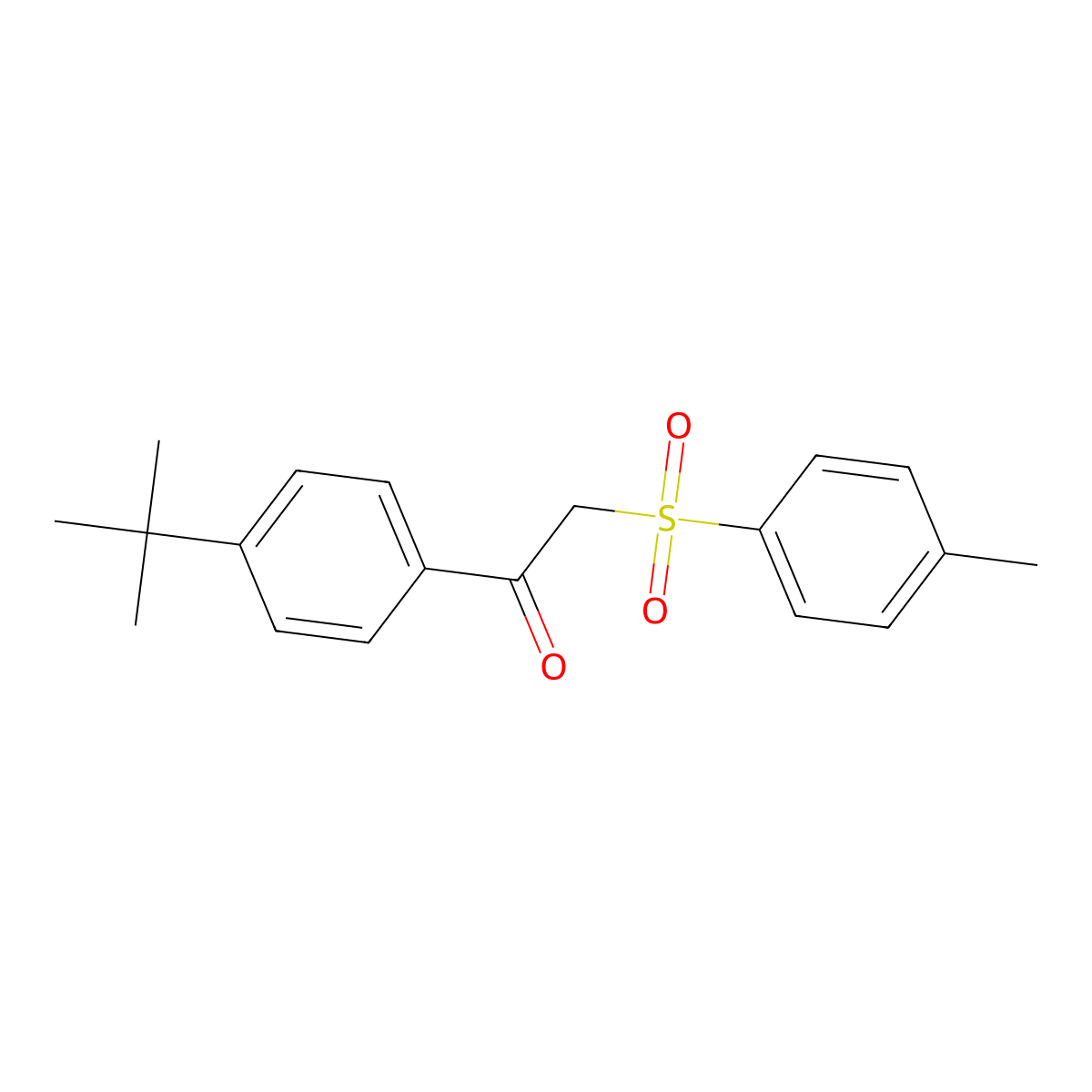 1-(4-Tert-butylphenyl)-2-[(4-methylphenyl)sulfonyl]ethanone molecular structure, CAS 724439-47-8