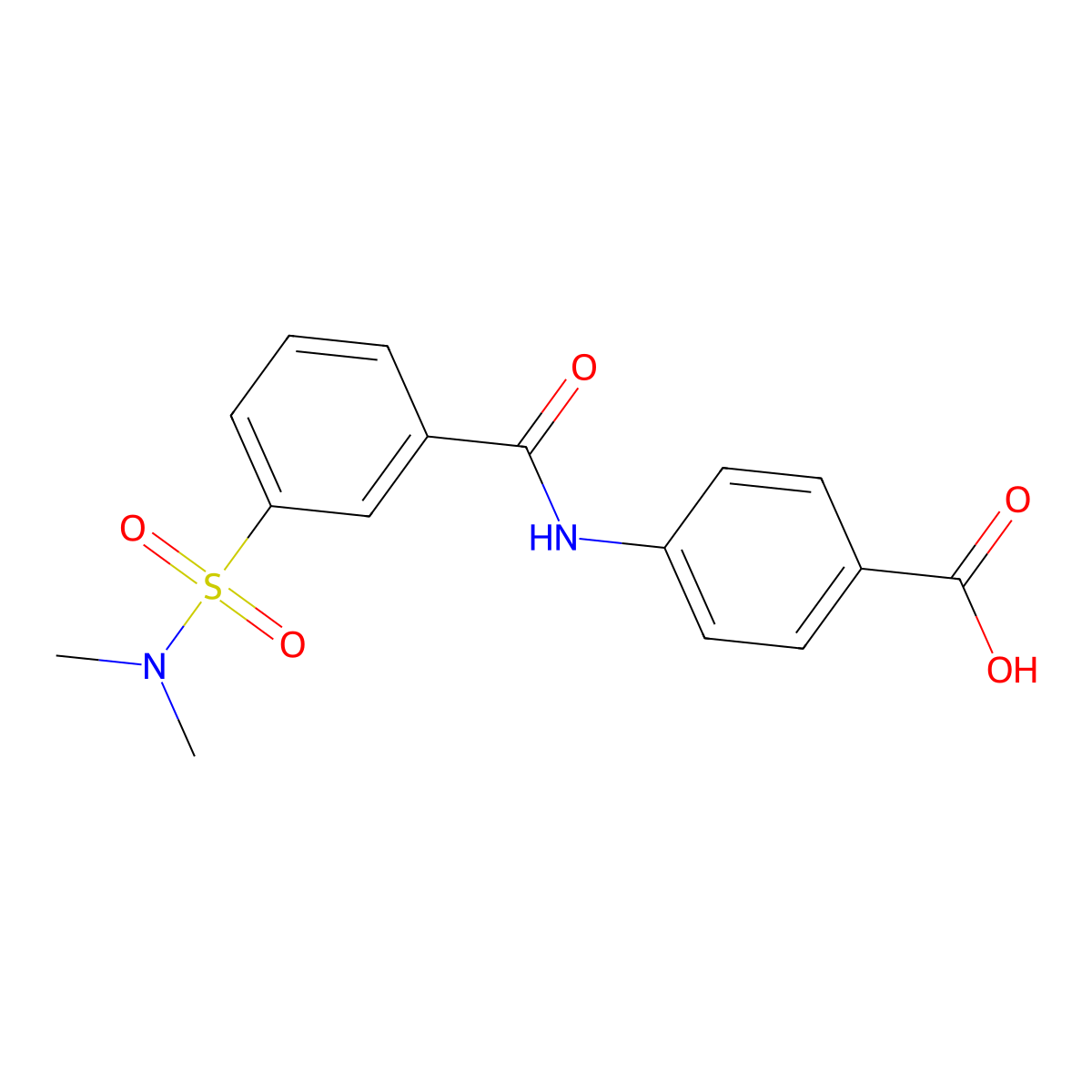 4-[[3-(Dimethylsulfamoyl)benzoyl]amino]benzoic acid molecular structure, CAS 724440-76-0