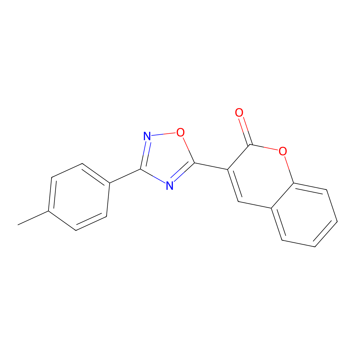 3-[3-(4-methylphenyl)-1,2,4-oxadiazol-5-yl]-2H-chromen-2-one molecular structure, CAS 724446-43-9