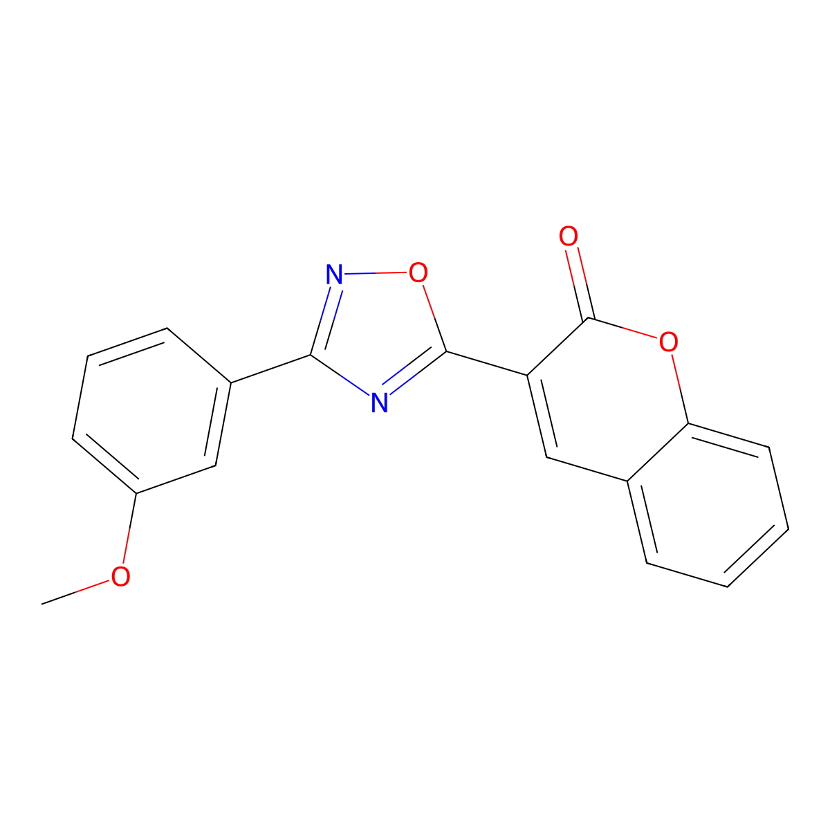 3-[3-(3-Methoxyphenyl)-1,2,4-oxadiazol-5-yl]chromen-2-one molecular structure, CAS 724446-47-3