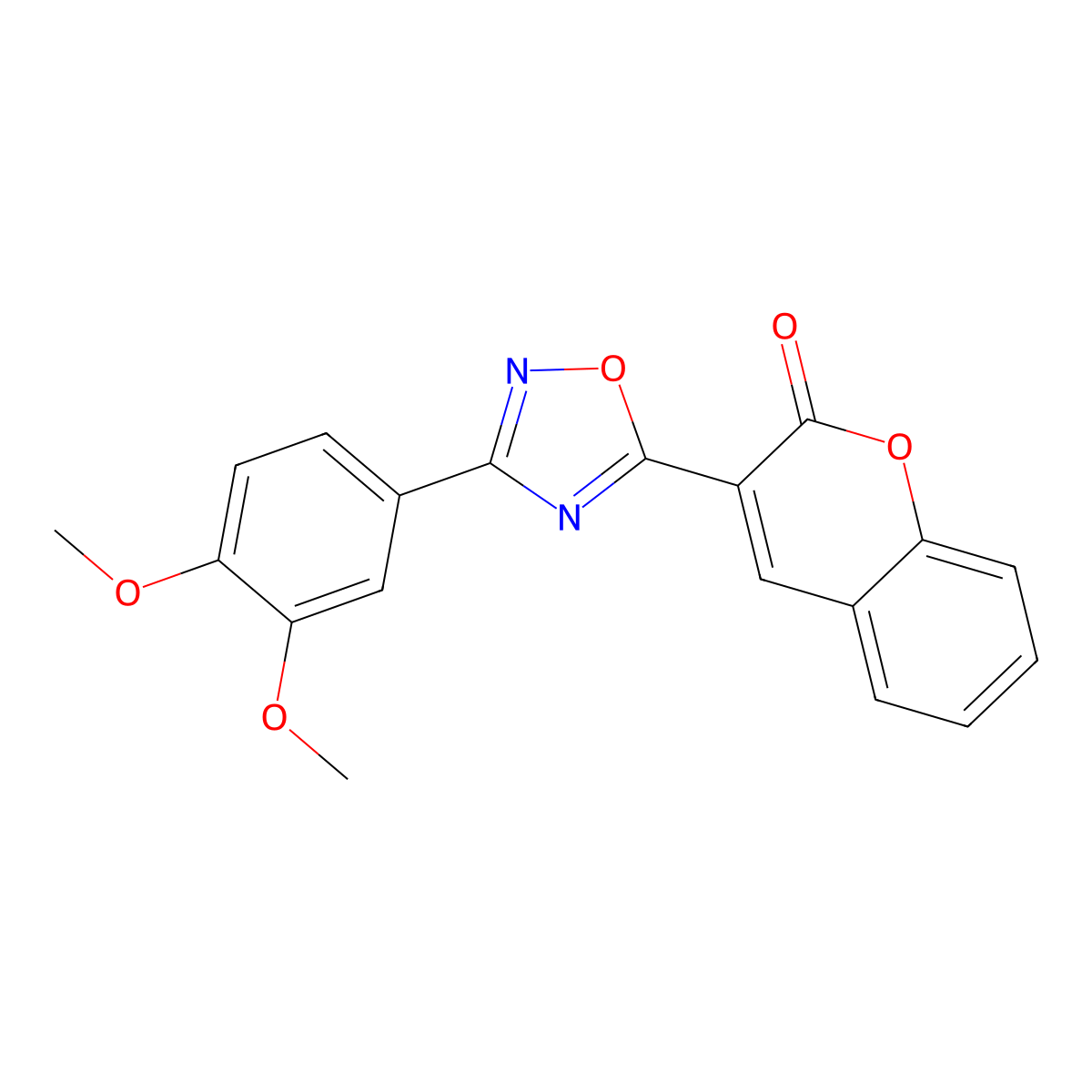 3-(3-(3,4-dimethoxyphenyl)-1,2,4-oxadiazol-5-yl)-2H-chromen-2-one molecular structure, CAS 724446-49-5