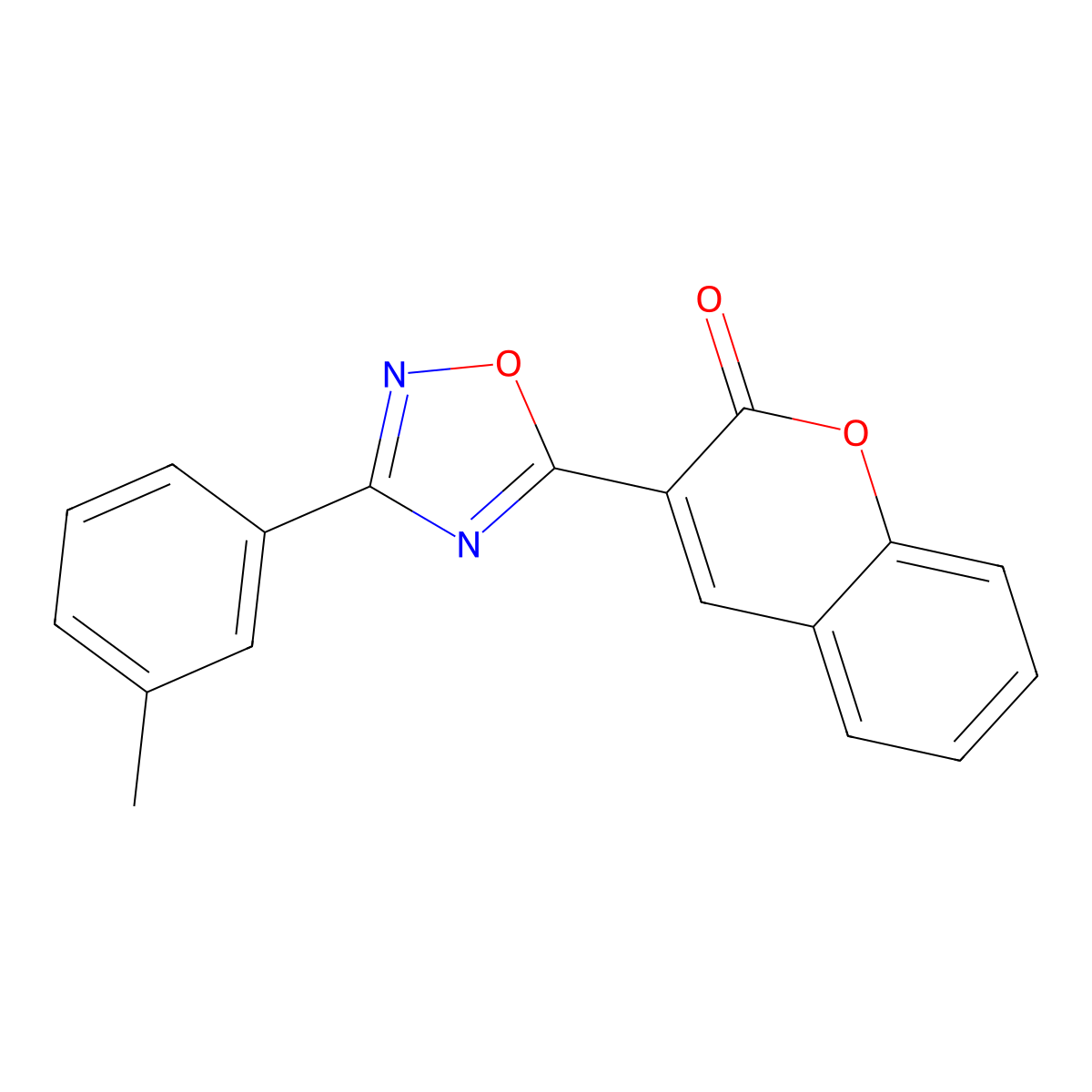 3-[3-(3-methylphenyl)-1,2,4-oxadiazol-5-yl]-2H-chromen-2-one molecular structure, CAS 724446-51-9