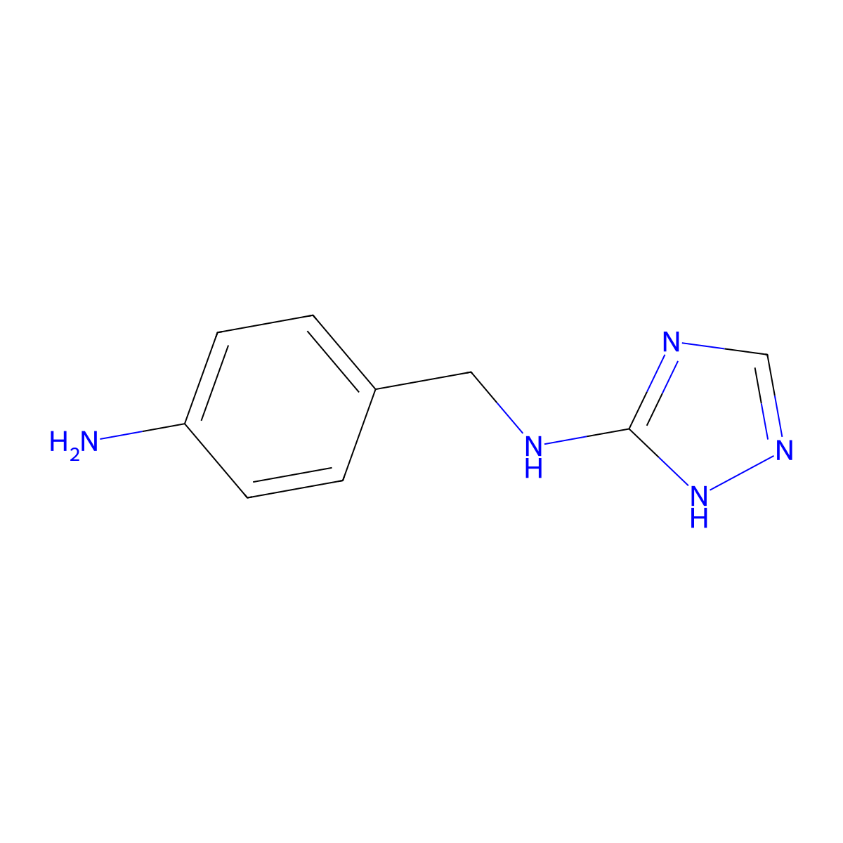 (4-Amino-benzyl)-(2H-[1,2,4]triazol-3-yl)-amine molecular structure, CAS 724446-82-6