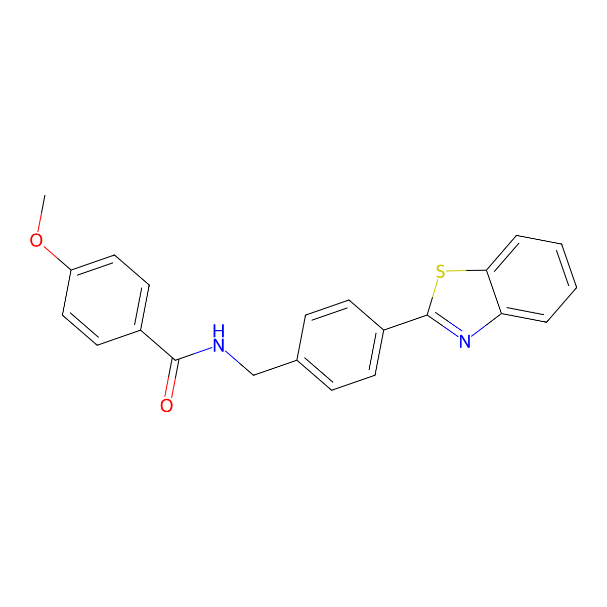 N-[4-(1,3-benzothiazol-2-yl)benzyl]-4-methoxybenzamide molecular structure, CAS 724449-39-2