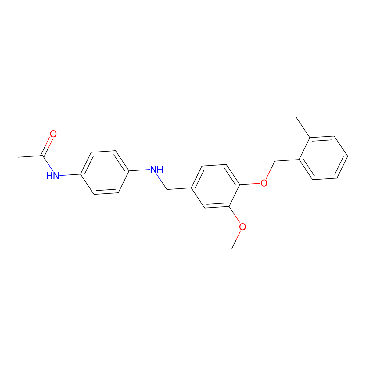 N-[4-({3-methoxy-4-[(2-methylbenzyl)oxy]benzyl}amino)phenyl]acetamide molecular structure, CAS 724449-68-7