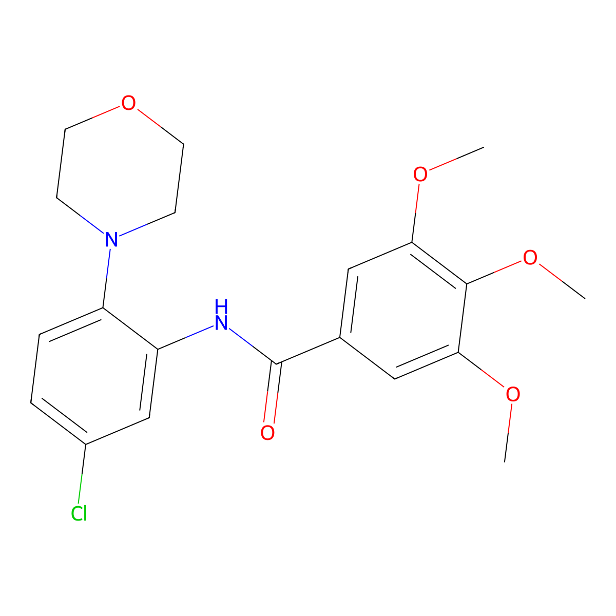 N-[5-chloro-2-(4-morpholinyl)phenyl]-3,4,5-trimethoxybenzamide molecular structure, CAS 724449-73-4