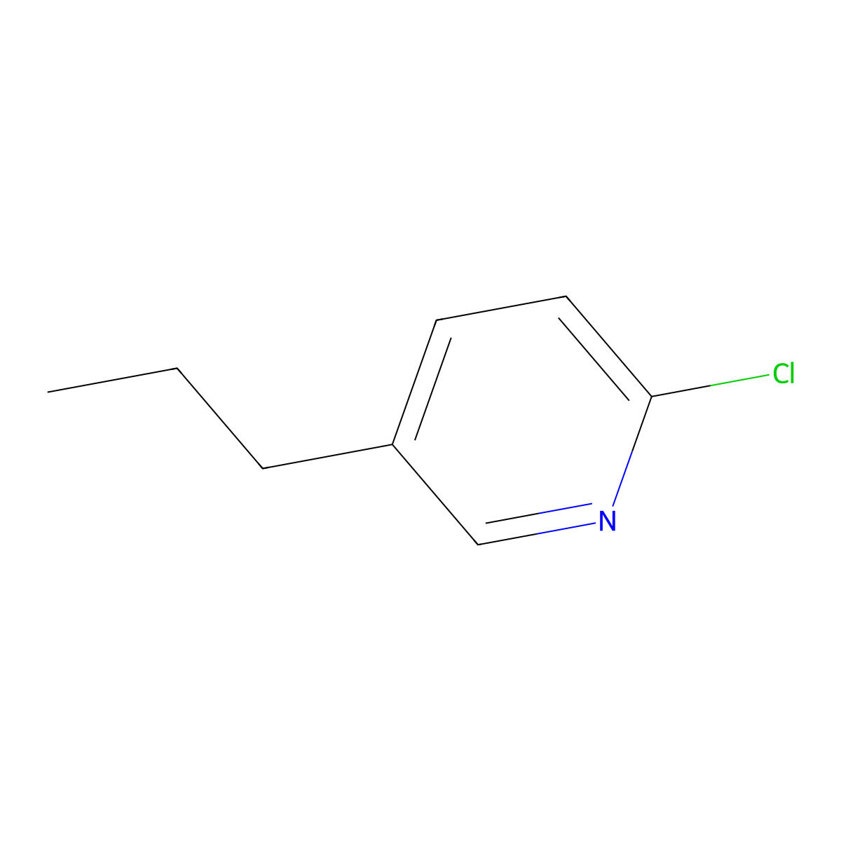 2-Chloro-5-propylpyridine molecular structure, CAS 724452-88-4