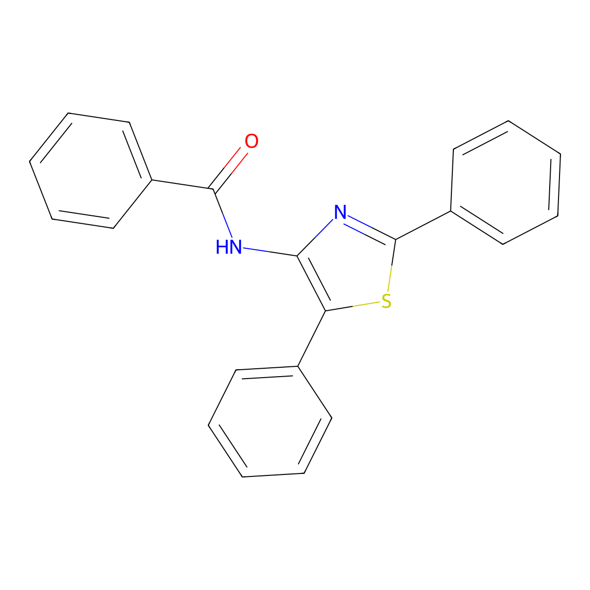 N-(2,5-diphenyl-1,3-thiazol-4-yl)benzamide molecular structure, CAS 724454-78-8
