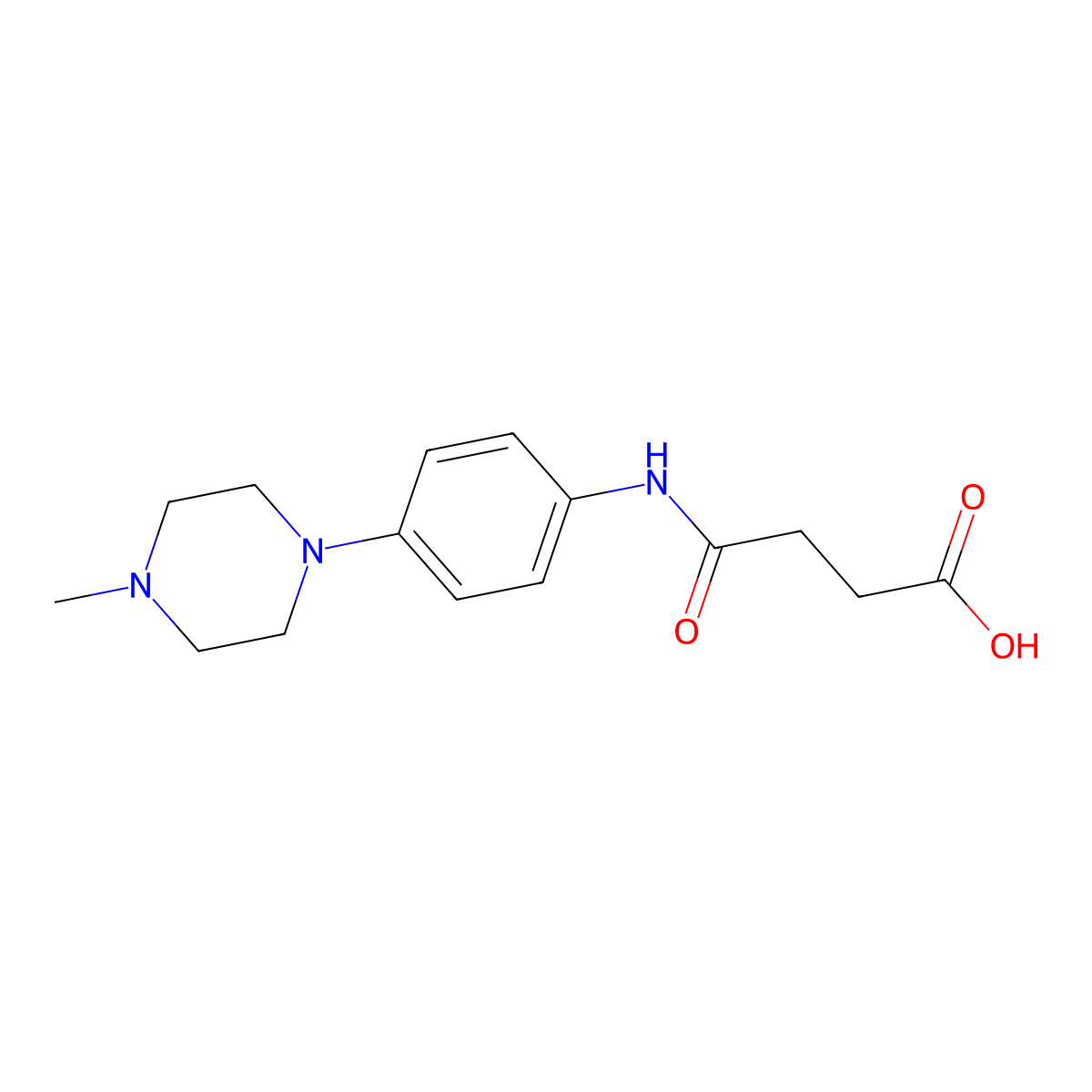 4-{[4-(4-Methylpiperazin-1-yl)phenyl]amino}-4-oxobutanoic acid molecular structure, CAS 724455-62-3