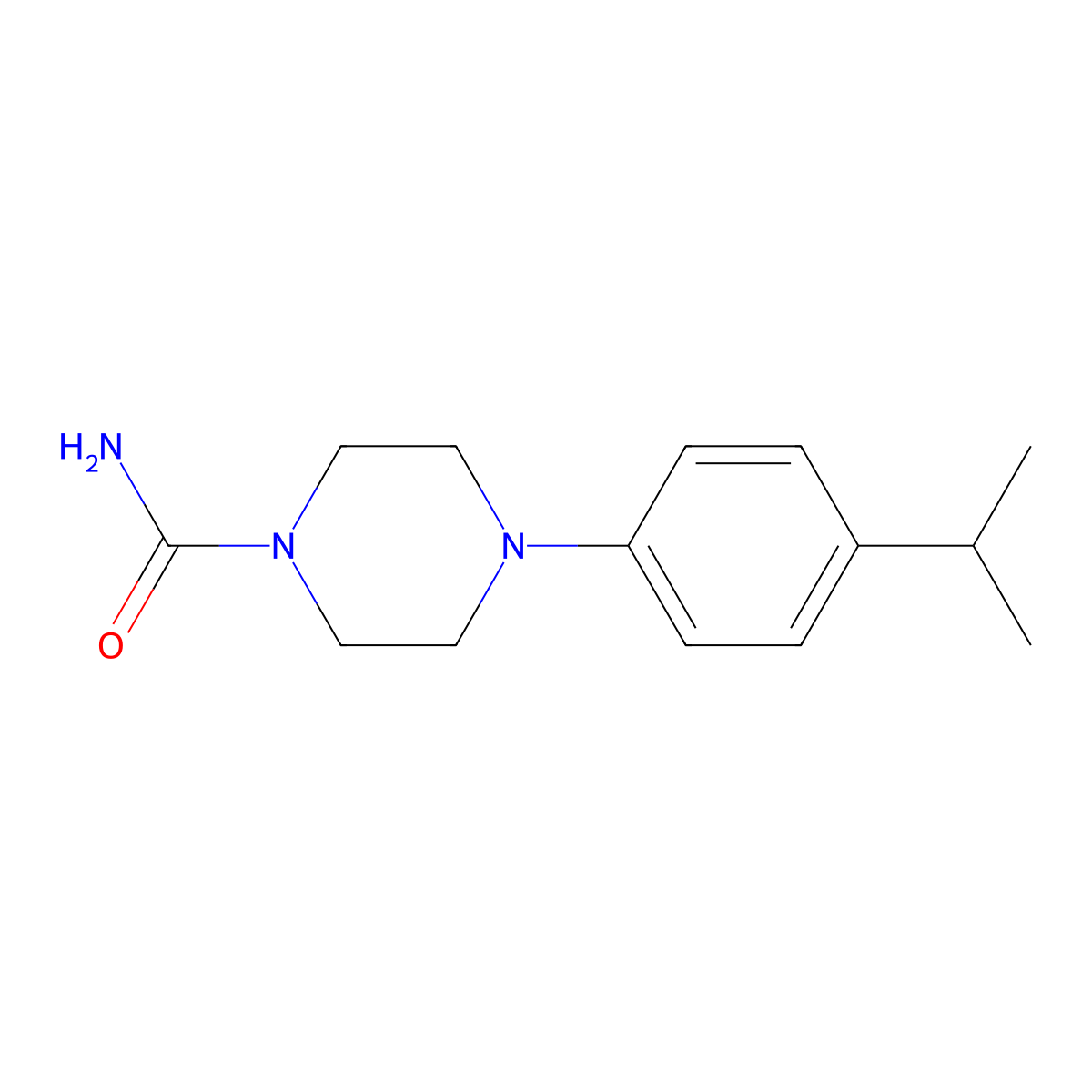 4-[4-(1-Methylethyl)phenyl]-1-piperazinecarboxamide molecular structure, CAS 724455-69-0