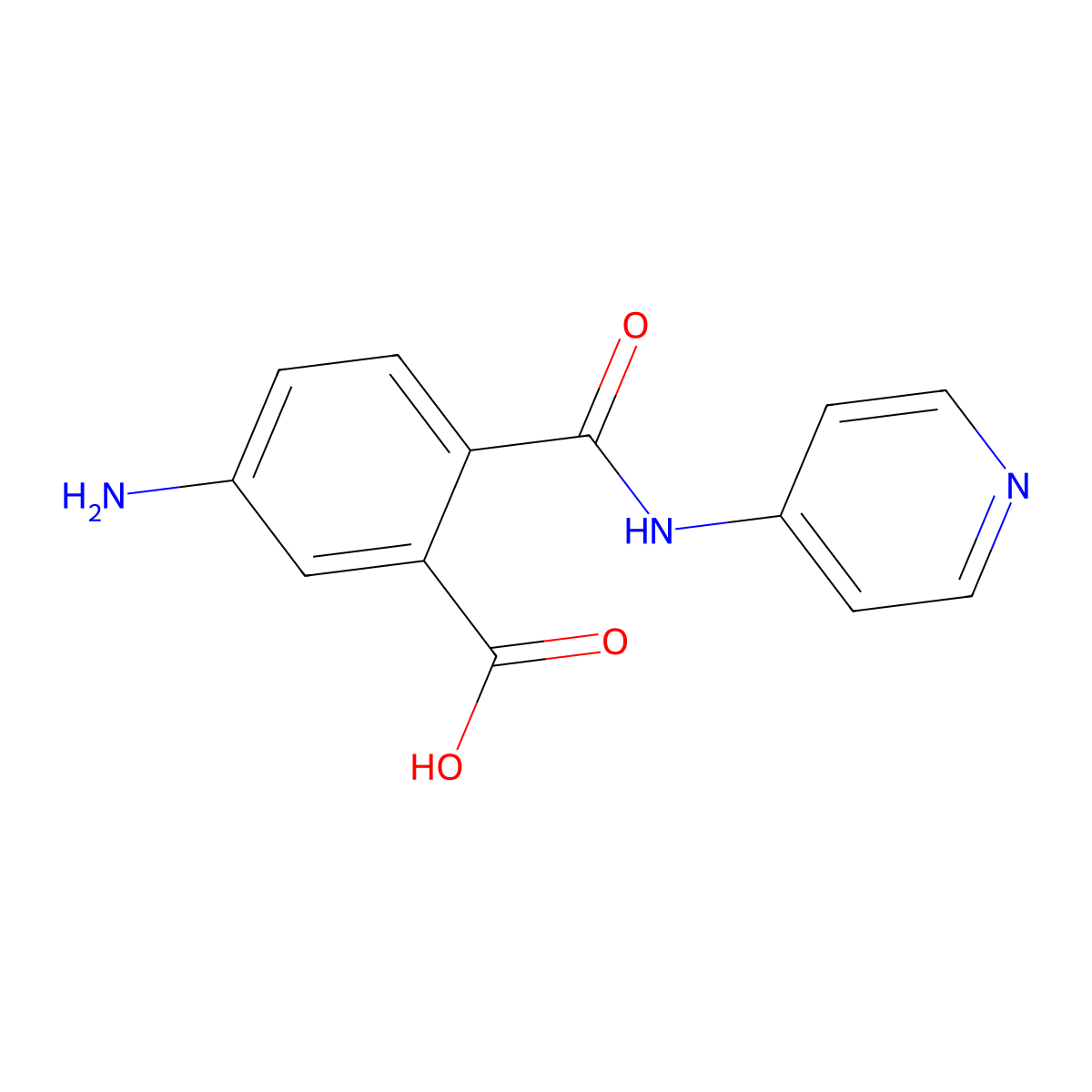 5-Amino-2-[(4-pyridinylamino)carbonyl]benzoic acid molecular structure, CAS 724455-77-0