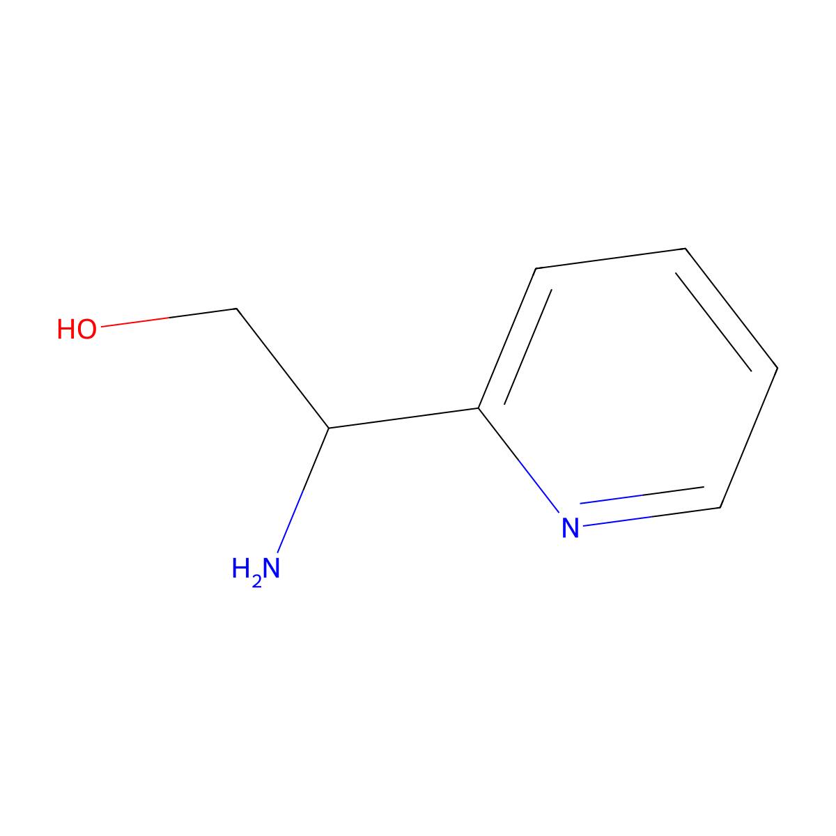 2-Amino-2-(pyridin-2-yl)ethanol molecular structure, CAS 724463-80-3