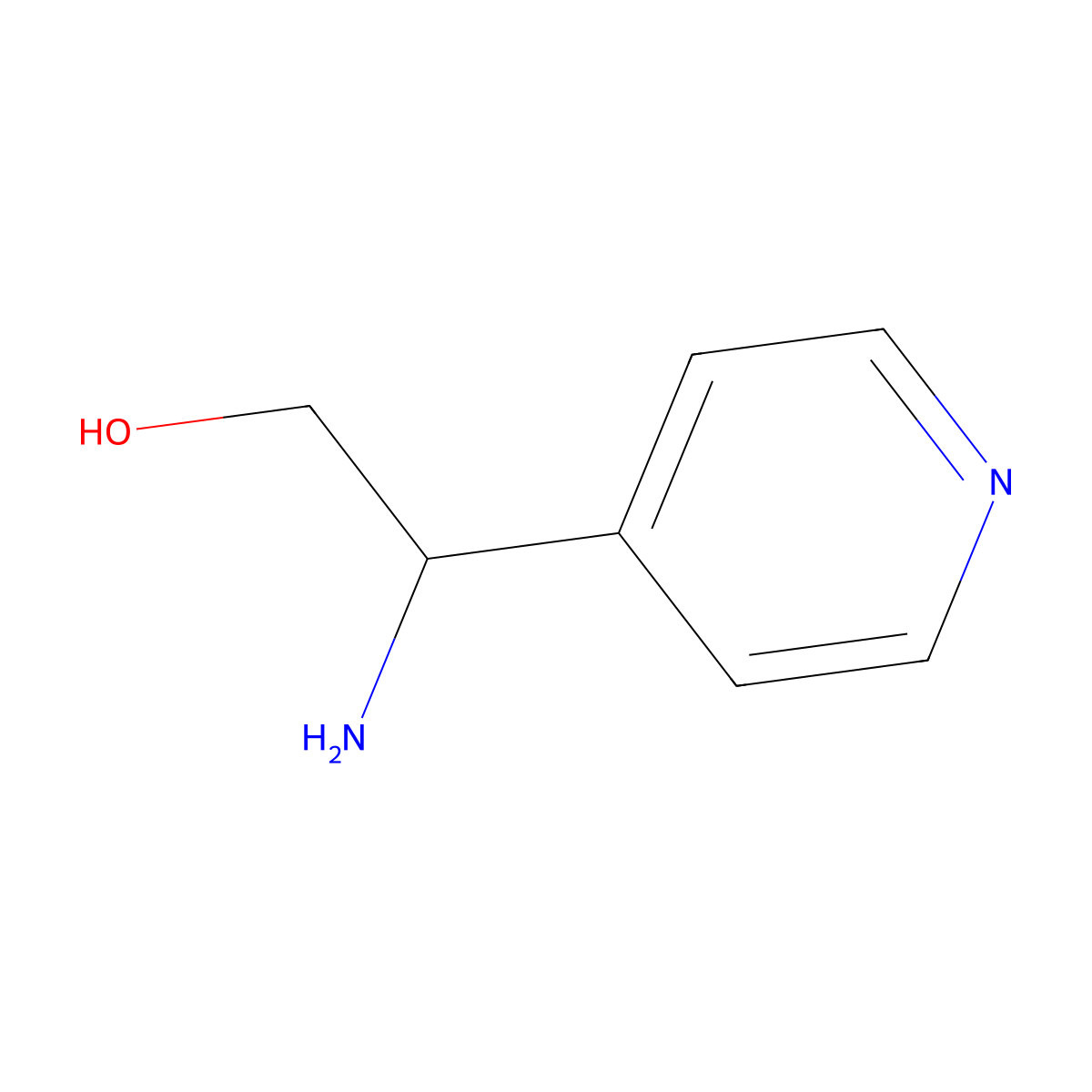 2-Amino-2-(pyridin-4-yl)ethanol molecular structure, CAS 724463-81-4