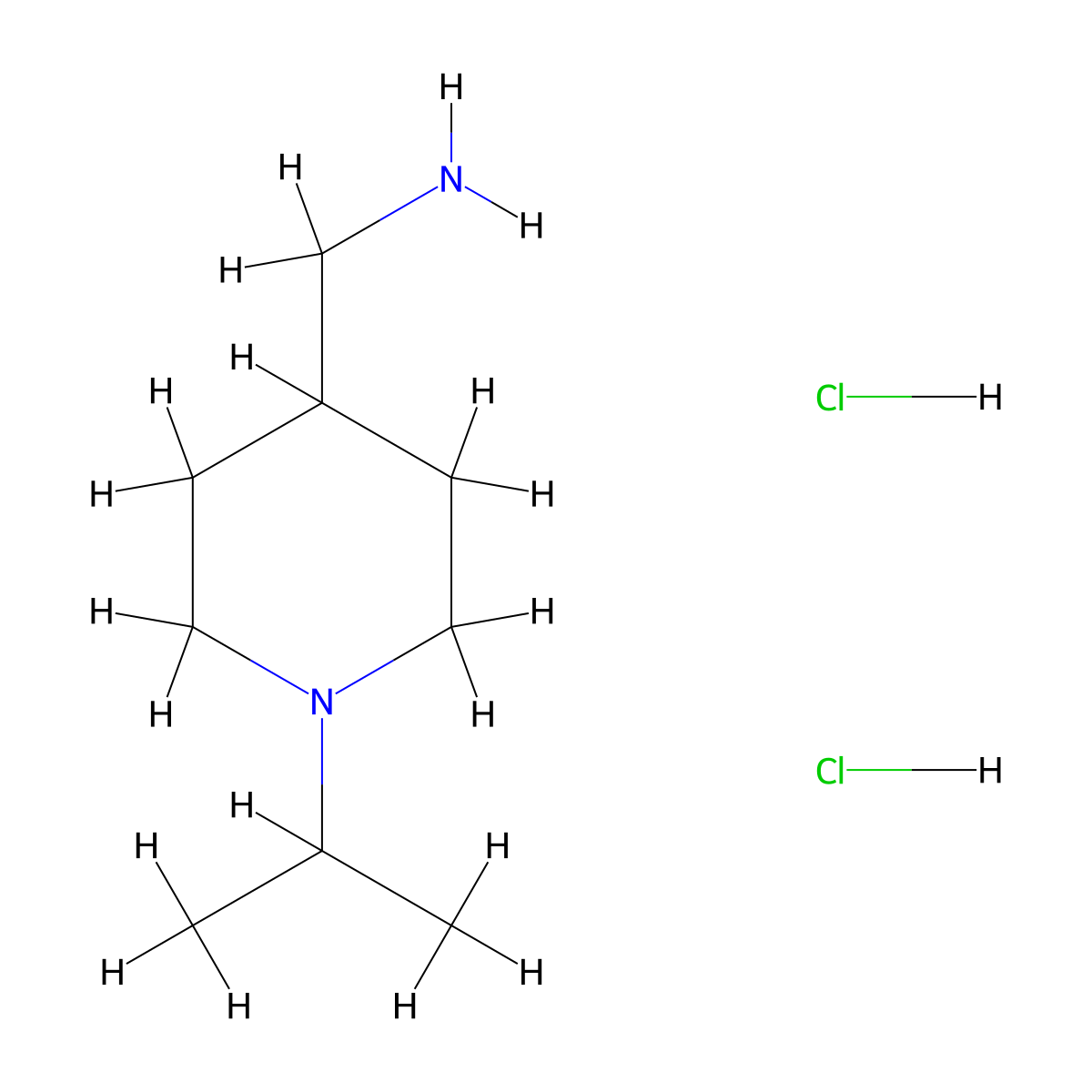 [1-(Propan-2-yl)piperidin-4-yl]methanamine dihydrochloride molecular structure, CAS 724463-82-5
