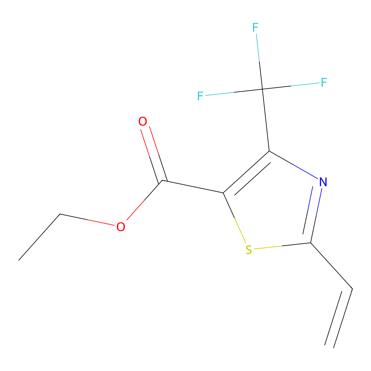 4-Trifluoromethyl-2-vinyl-thiazole-5-carboxylic acid ethyl ester molecular structure, CAS 724464-71-5