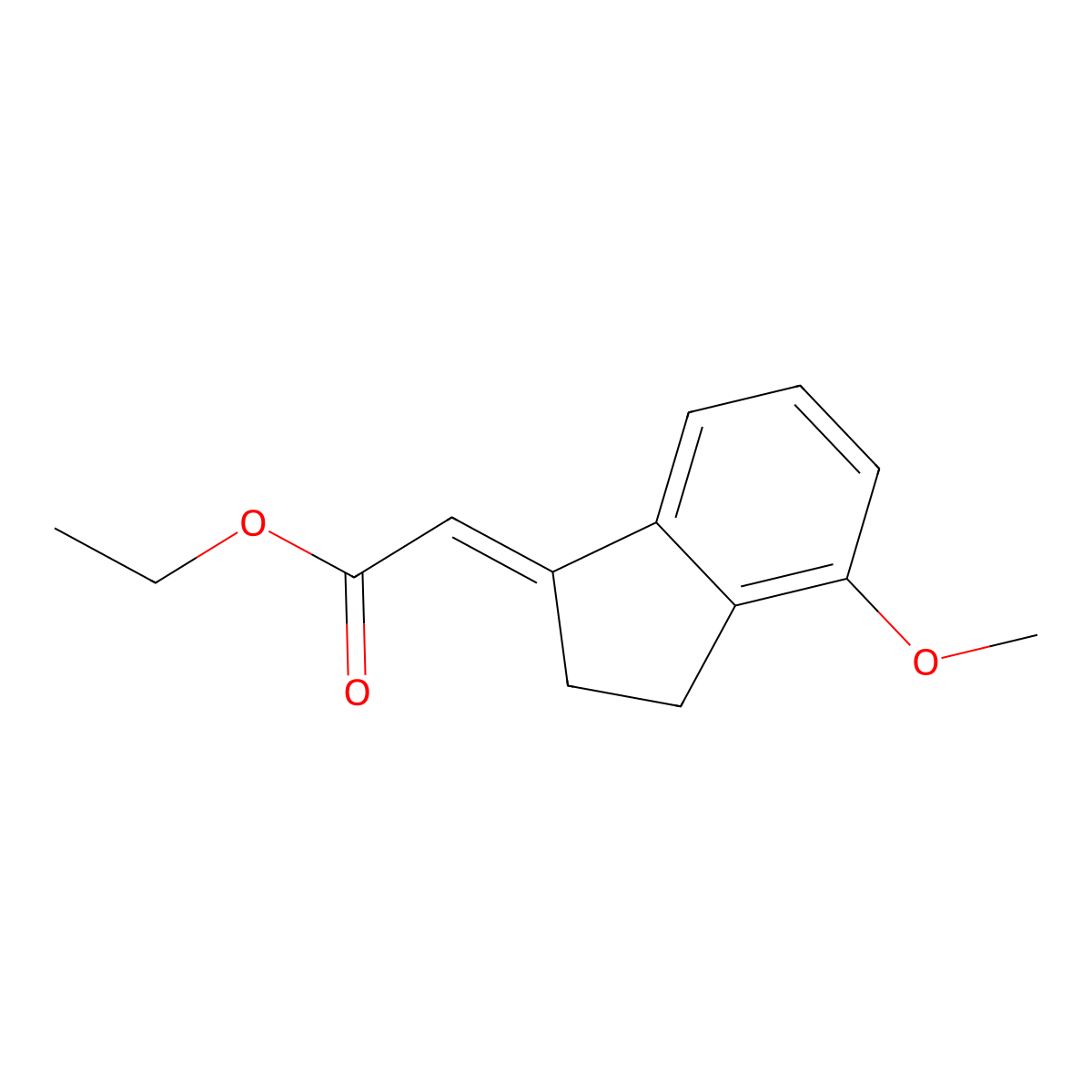 ethyl 2-(4-methoxy-2,3-dihydro-1H-inden-1-ylidene)acetate molecular structure, CAS 724466-12-0