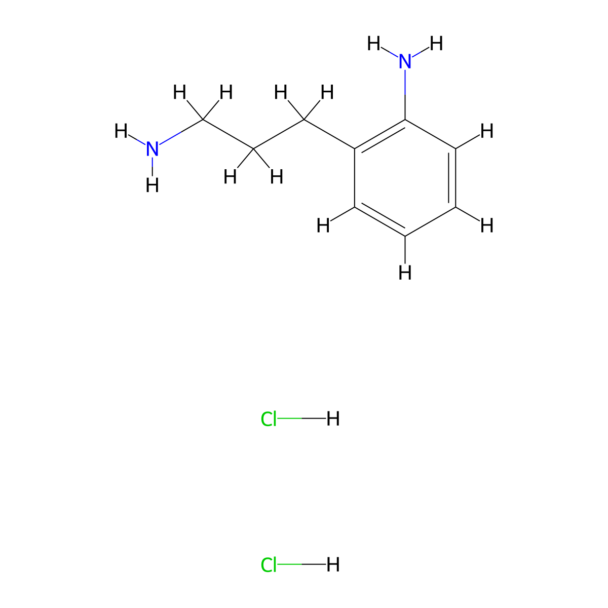 2-(3-Aminopropyl)aniline dihydrochloride molecular structure, CAS 72447-61-1