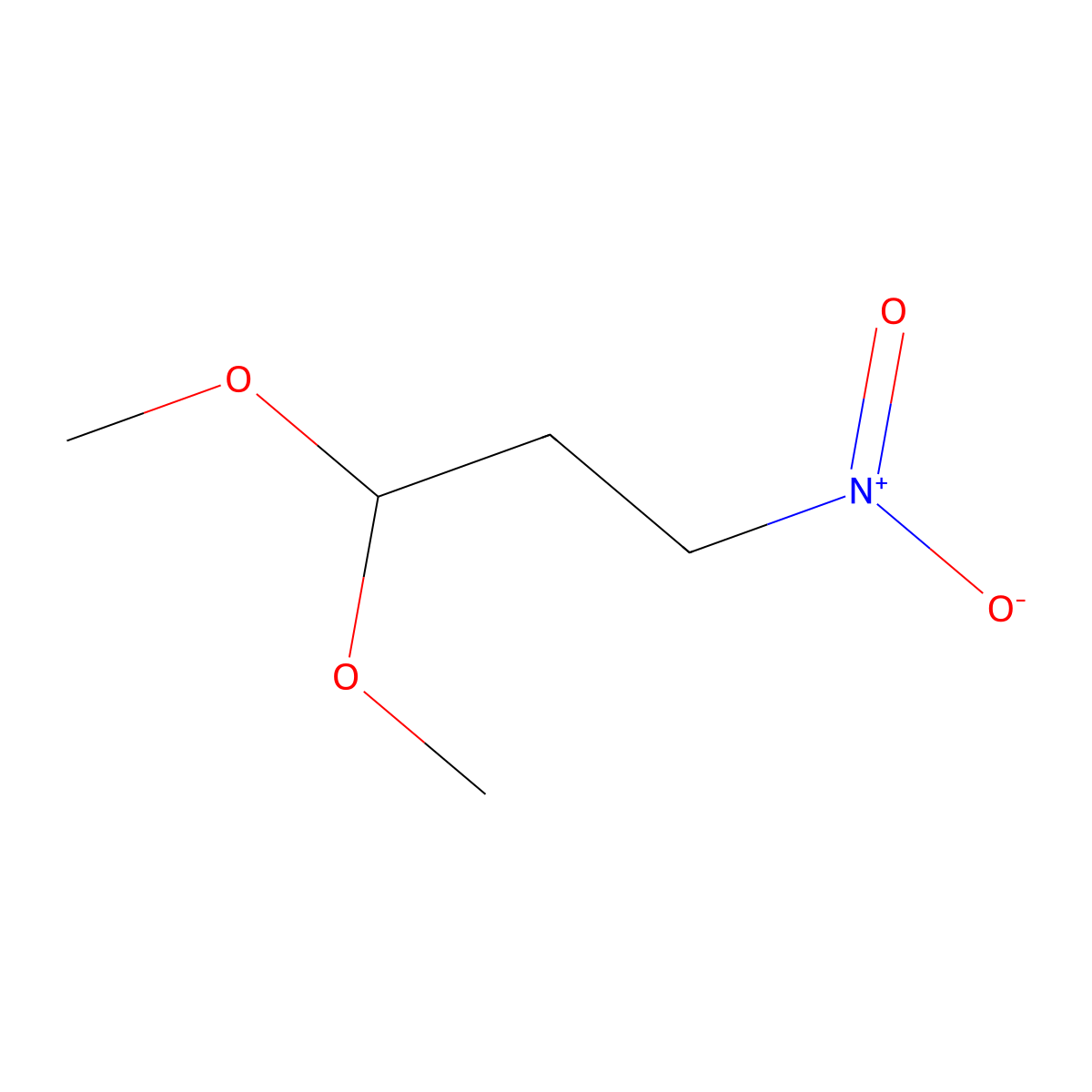 1,1-Dimethoxy-3-nitropropane molecular structure, CAS 72447-81-5
