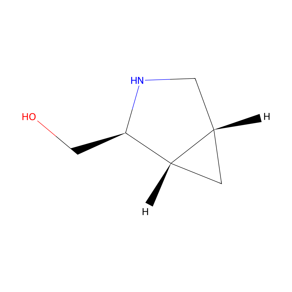 [1S-, 2R-, 5R-](3-Aza-bicyclo[3.1.0]hex-2-YL)-methanol molecular structure, CAS 72448-31-8