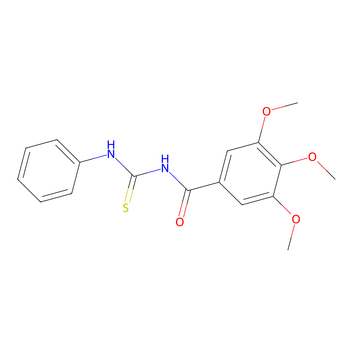 3,4,5-trimethoxy-N-(phenylcarbamothioyl)benzamide molecular structure, CAS 72449-77-5