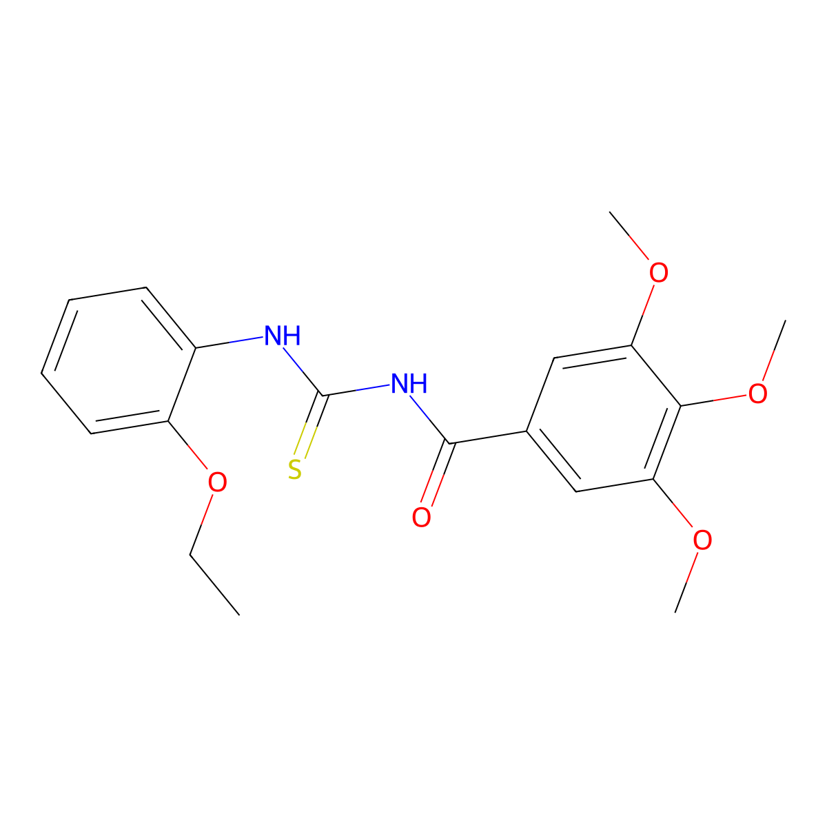 N-[(2-ethoxyphenyl)carbamothioyl]-3,4,5-trimethoxybenzamide molecular structure, CAS 72449-87-7