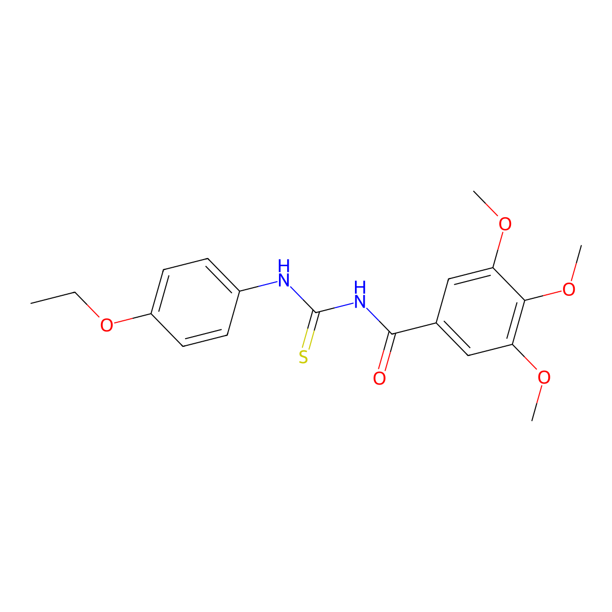 N-[(4-ethoxyphenyl)carbamothioyl]-3,4,5-trimethoxybenzamide molecular structure, CAS 72449-89-9