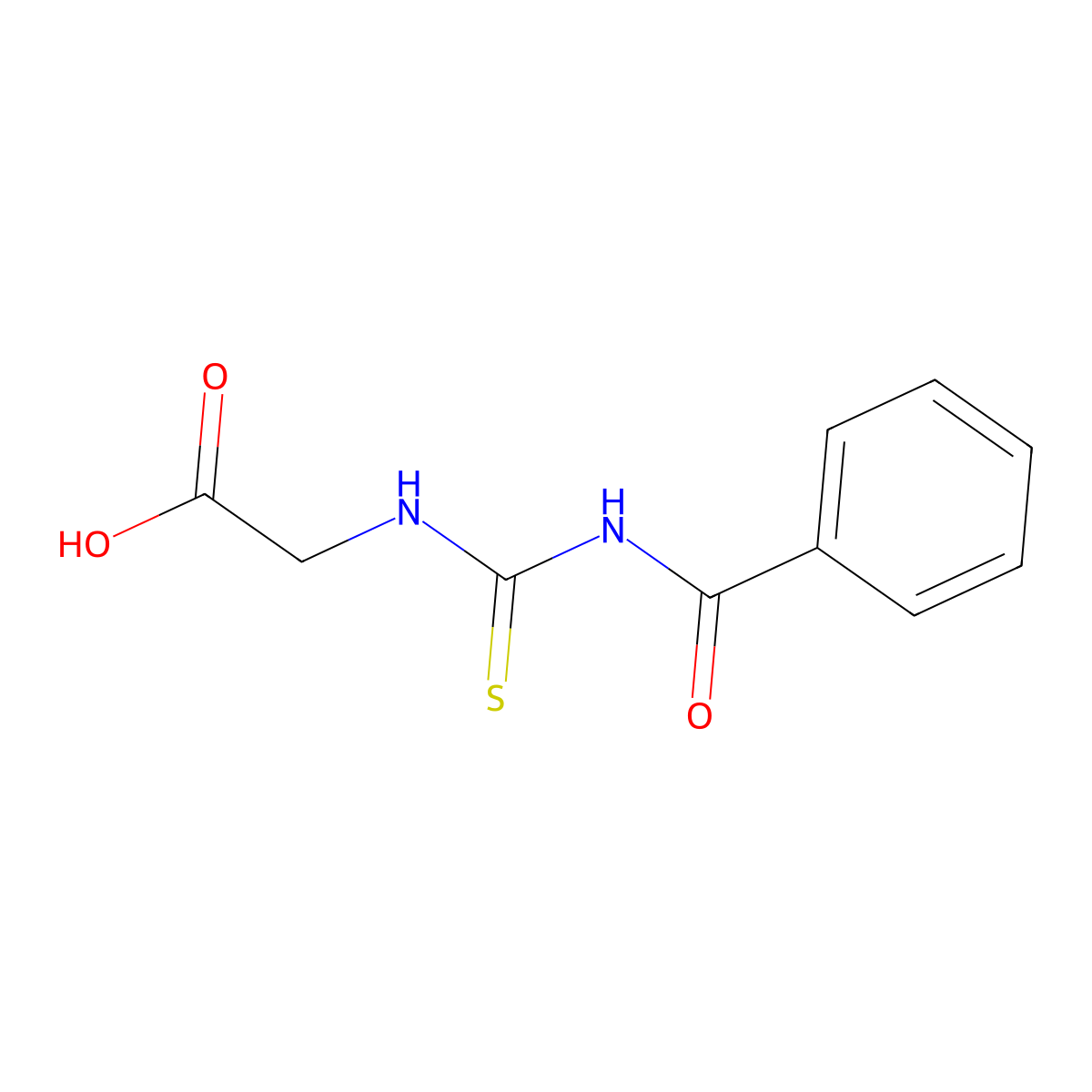 (3-Benzoyl-thioureido)-acetic acid molecular structure, CAS 7245-61-6