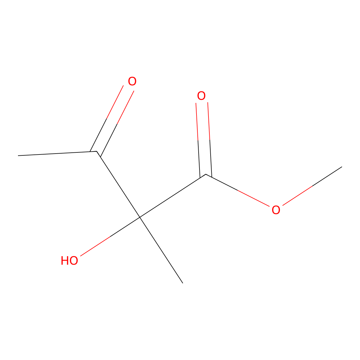 Methyl 2-hydroxy-2-methyl-3-oxobutyrate molecular structure, CAS 72450-34-1
