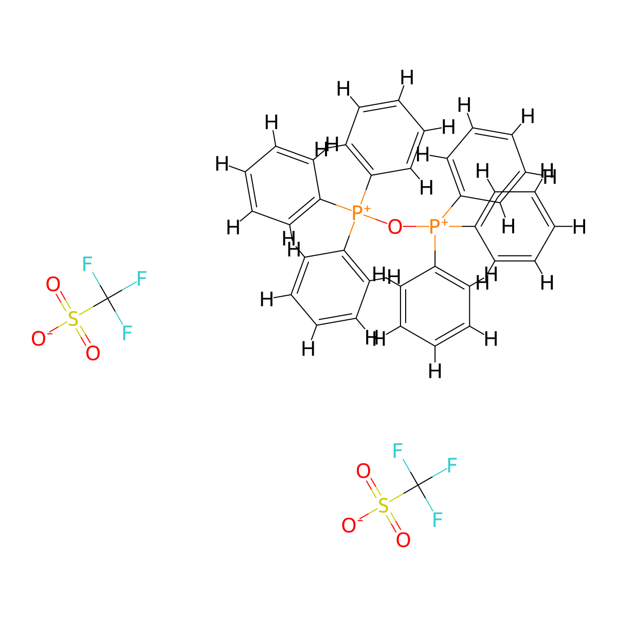 Triphenylphosphonium anhydride triflate molecular structure, CAS 72450-51-2
