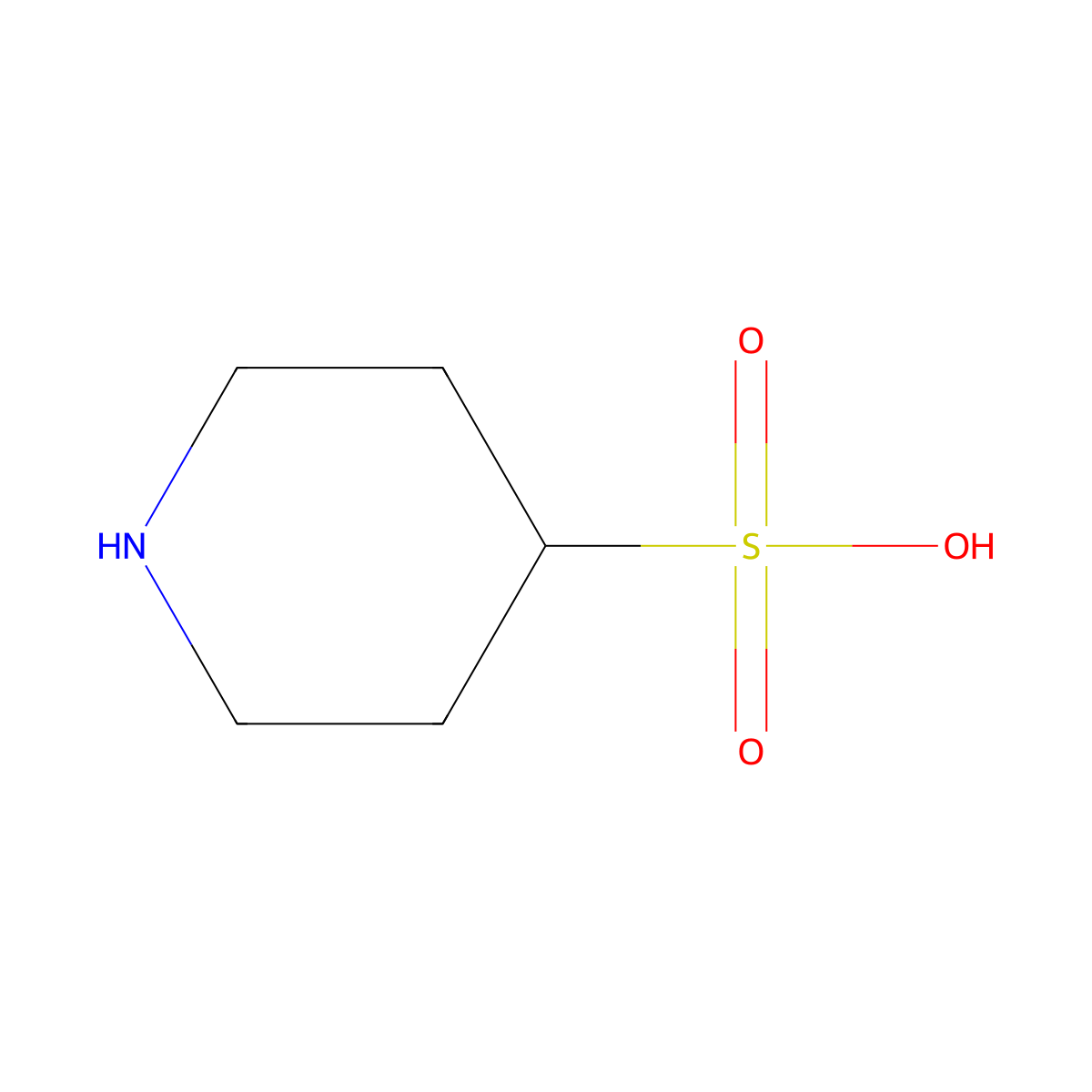 Piperidine-4-sulfonic acid molecular structure, CAS 72450-62-5