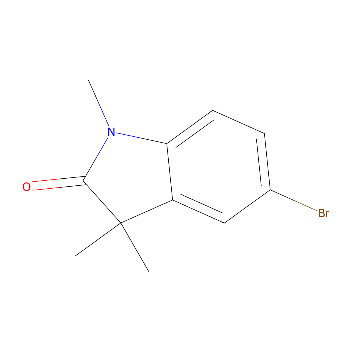 5-Bromo-1,3,3-trimethyl-1,3-dihydro-indol-2-one molecular structure, CAS 72451-22-0