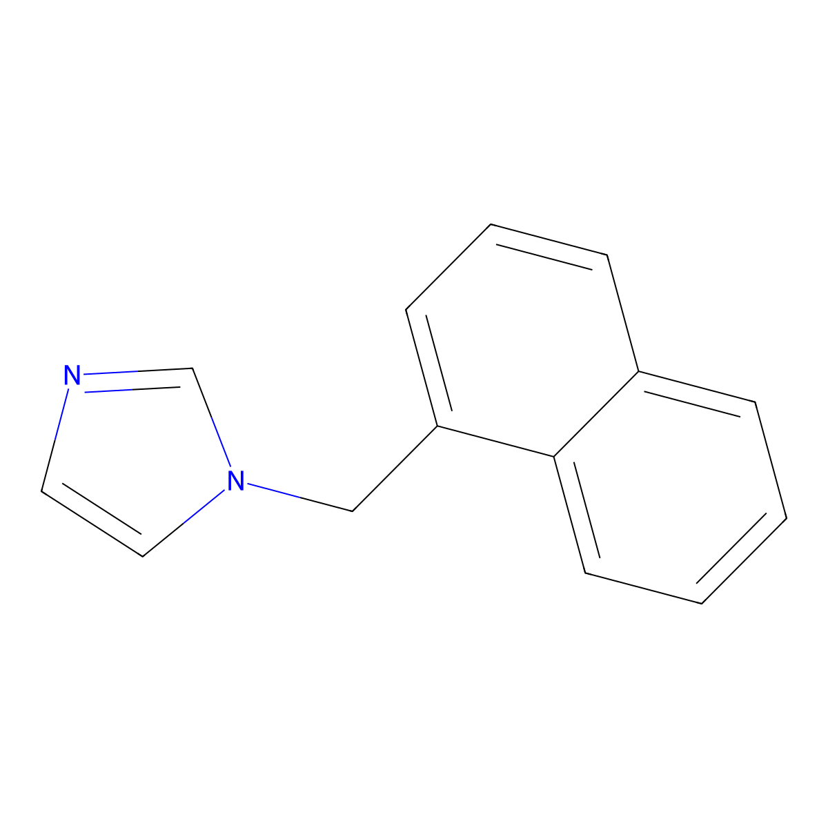 1H-Imidazole, 1-(1-naphthalenylmethyl)- molecular structure, CAS 72459-37-1