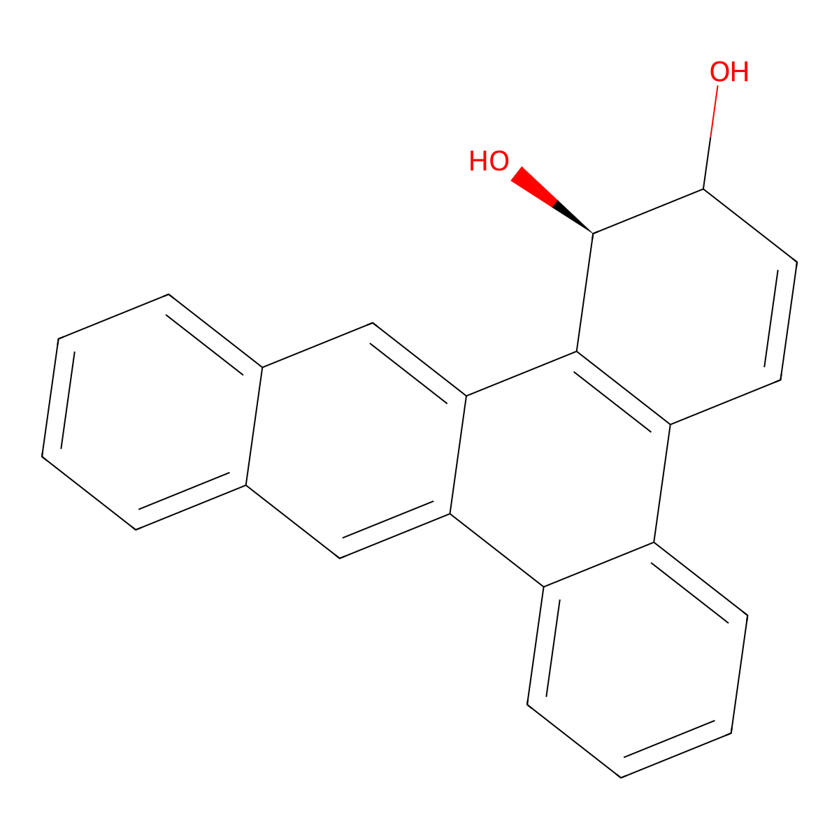 1,2-Dihydrobenzo[f]tetraphene-1,2-diol molecular structure, CAS 72461-03-1