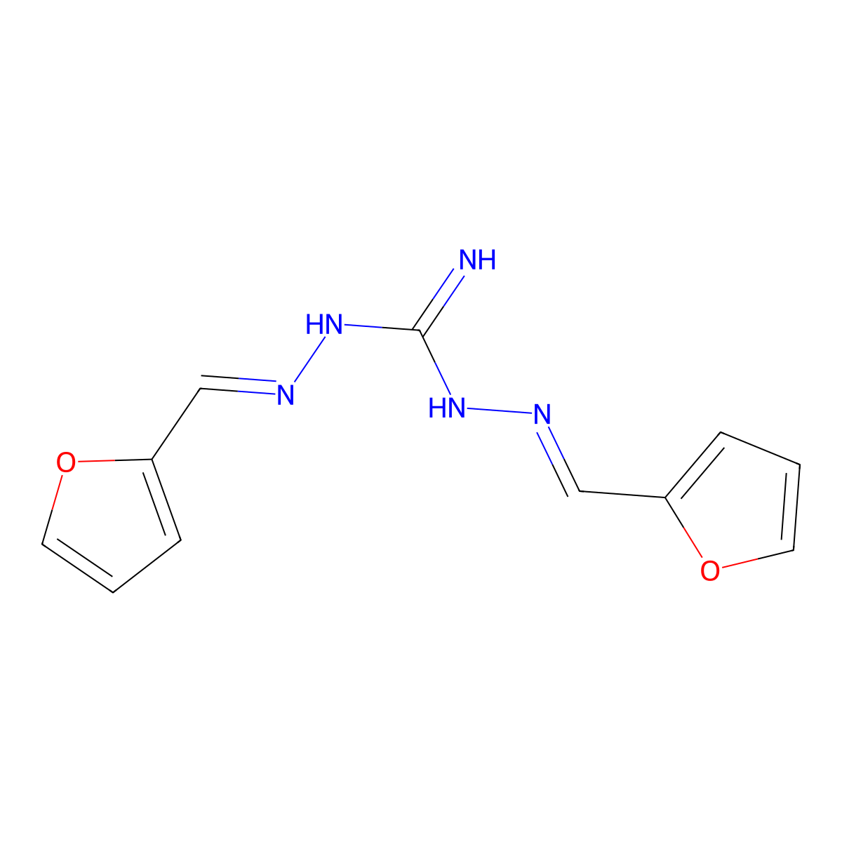 Carbonimidic dihydrazide, bis(2-furanylmethylene)- molecular structure, CAS 72463-22-0
