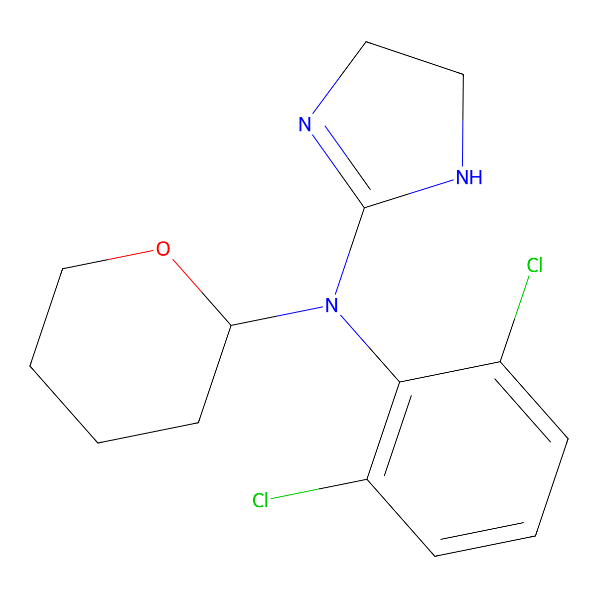 Piclonidine molecular structure, CAS 72467-44-8