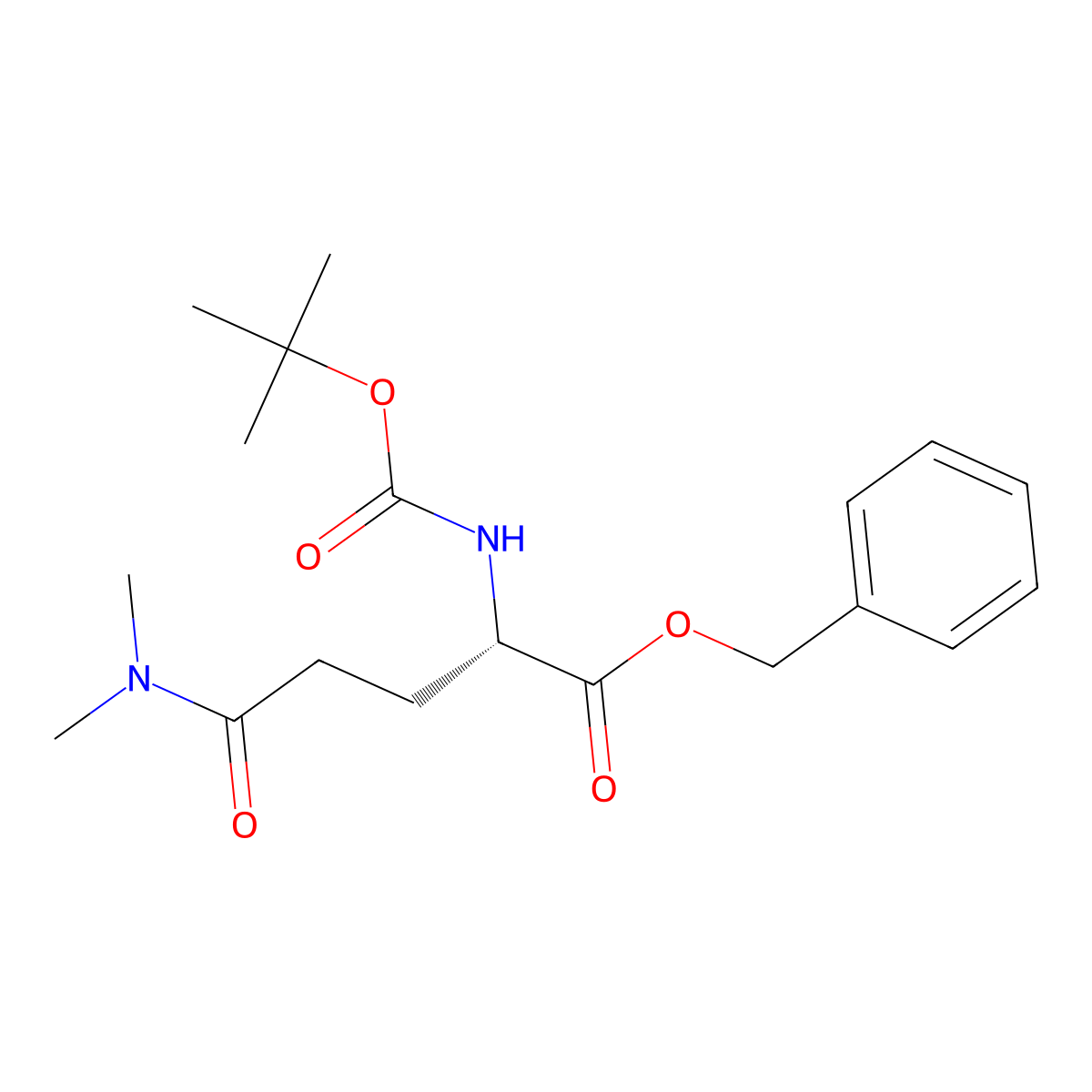 (s)-Benzyl 2-((tert-butoxycarbonyl)amino)-5-(dimethylamino)-5-oxopentanoate molecular structure, CAS 72468-46-3