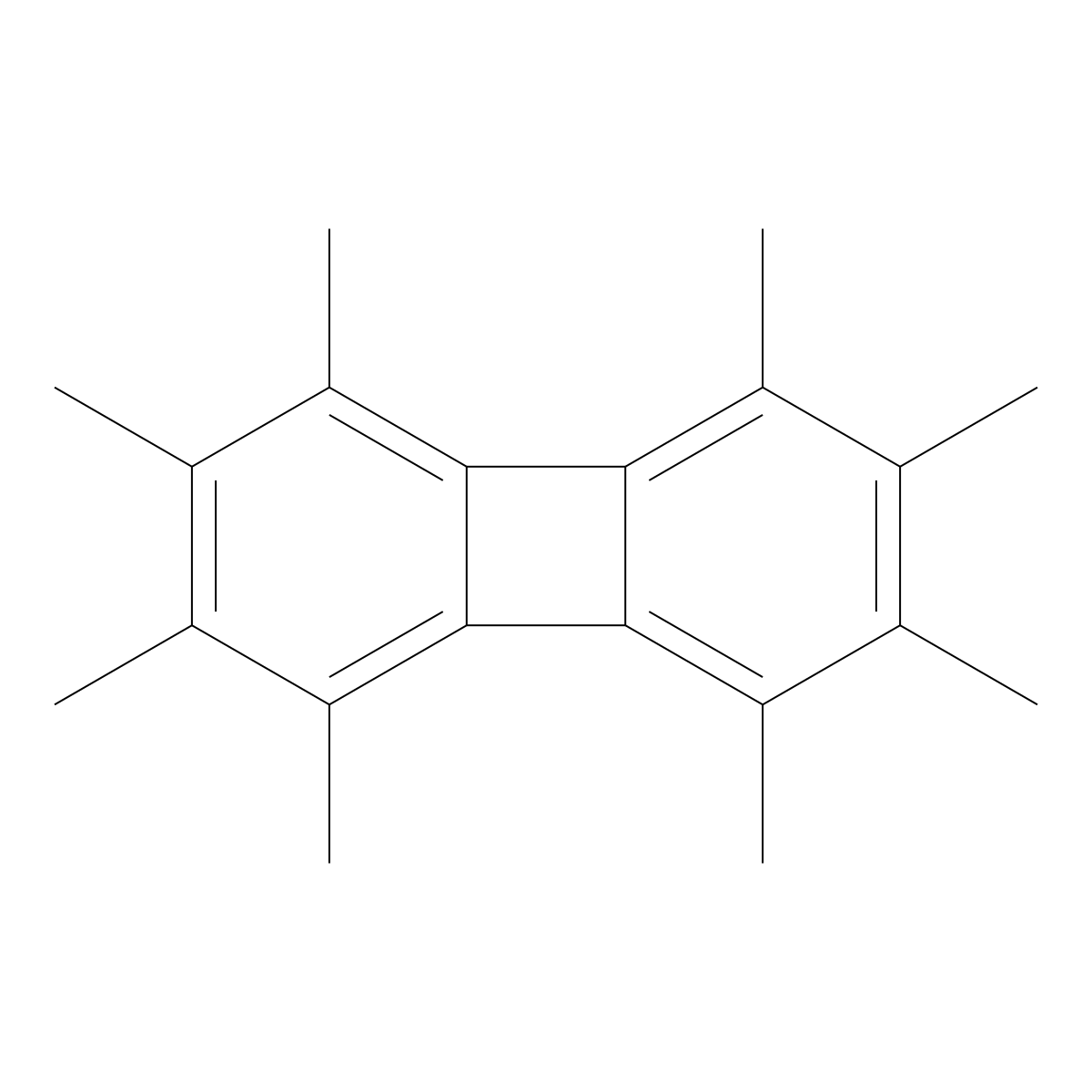 Biphenylene, octamethyl- molecular structure, CAS 72468-75-8
